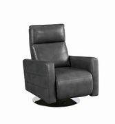 Swivel push-back recliner in charcoal gray chair by Coaster additional picture 7