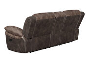 Motion sofa upholstered in chocolate and dark brown exterior by Coaster additional picture 15