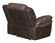 Motion sofa upholstered in chocolate and dark brown exterior by Coaster additional picture 18