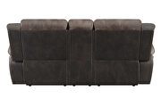 Motion loveseat upholstered in chocolate and dark brown exterior by Coaster additional picture 11