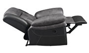 Motion sofa in charcoal with matching black exterior by Coaster additional picture 12