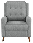 Gray finish woven fabric upholstery push back recliner by Coaster additional picture 4