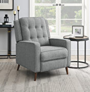 Gray finish woven fabric upholstery push back recliner by Coaster additional picture 8