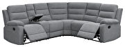 Smoke performance fabric upholstery 3 pc motion sectional by Coaster additional picture 2
