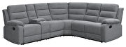 Smoke performance fabric upholstery 3 pc motion sectional by Coaster additional picture 6