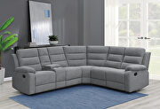 Smoke performance fabric upholstery 3 pc motion sectional by Coaster additional picture 7