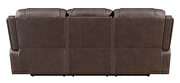 Motion sofa upholstered in brown performance-grade leatherette by Coaster additional picture 8