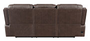 Motion sofa upholstered in brown performance-grade leatherette by Coaster additional picture 9