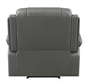 Recliner upholstered in gray performance-grade leatherette by Coaster additional picture 6