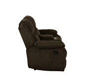Motion sofa upholstered in brown performance-grade chenille by Coaster additional picture 14