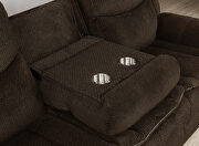 Motion sofa upholstered in brown performance-grade chenille by Coaster additional picture 5