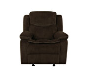 Glider recliner upholstered in brown performance-grade chenille by Coaster additional picture 8