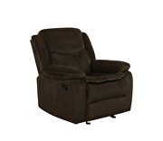 Glider recliner upholstered in brown performance-grade chenille by Coaster additional picture 9