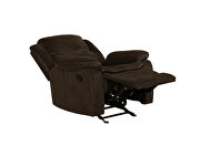 Glider recliner upholstered in brown performance-grade chenille by Coaster additional picture 10
