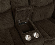Motion loveseat upholstered in brown performance-grade chenille by Coaster additional picture 4