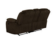 Motion loveseat upholstered in brown performance-grade chenille by Coaster additional picture 7