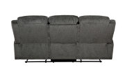 Motion sofa upholstered in charcoal performance-grade chenille by Coaster additional picture 11