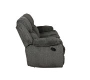 Motion sofa upholstered in charcoal performance-grade chenille by Coaster additional picture 12