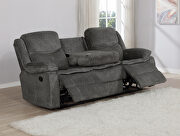 Motion sofa upholstered in charcoal performance-grade chenille by Coaster additional picture 7