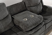 Motion sofa upholstered in charcoal performance-grade chenille by Coaster additional picture 8