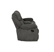 Motion loveseat upholstered in charcoal performance-grade chenille by Coaster additional picture 9
