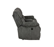 Motion loveseat upholstered in charcoal performance-grade chenille by Coaster additional picture 10