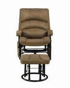 Glider brown chair + ottoman by Coaster additional picture 3