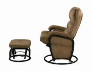 Glider brown chair + ottoman by Coaster additional picture 4