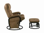 Glider brown chair + ottoman by Coaster additional picture 5