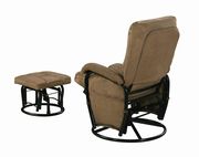 Glider brown chair + ottoman by Coaster additional picture 7