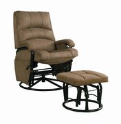 Glider brown chair + ottoman by Coaster additional picture 8