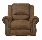 Traditional swivel rocker chair w/ nailhead studs by Coaster additional picture 5