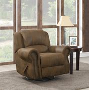 Traditional swivel rocker chair w/ nailhead studs by Coaster additional picture 9