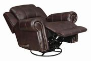 Traditional tobacco glider recliner by Coaster additional picture 6