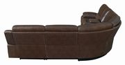 6 pc power sectional in brown leatherette by Coaster additional picture 2