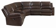 6 pc power sectional in brown leatherette by Coaster additional picture 3