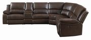 6 pc power sectional in brown leatherette by Coaster additional picture 6