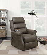 Casual brown power lift recliner by Coaster additional picture 2
