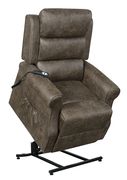 Casual brown power lift overstuffed comfy recliner by Coaster additional picture 9