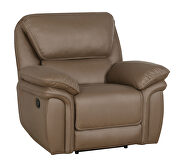 Recliner upholstered in mocha brown performance-grade coated microfiber by Coaster additional picture 4