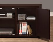Modern TV stand w/ 2 glass doors by Coaster additional picture 2