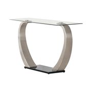 Contemporary chrome-plated coffee table w/ glass additional photo 3 of 5