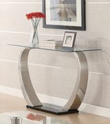 Contemporary chrome-plated coffee table w/ glass additional photo 5 of 5