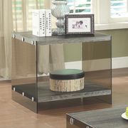Glass sides / gray top coffee table by Coaster additional picture 2