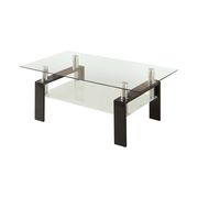 Tempered/frosted glass casual cocktail table by Coaster additional picture 3