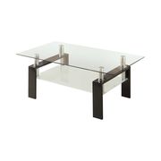 Tempered/frosted glass casual cocktail table additional photo 3 of 4
