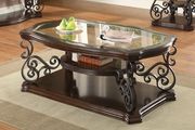 Traditional coffee table w/ glass top by Coaster additional picture 6