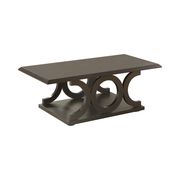 Modern coffee table in dark brown wood by Coaster additional picture 3