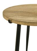 Round solid wood top end table natural and black by Coaster additional picture 3