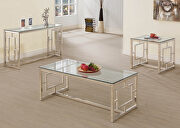 Occasional contemporary nickel sofa table by Coaster additional picture 2
